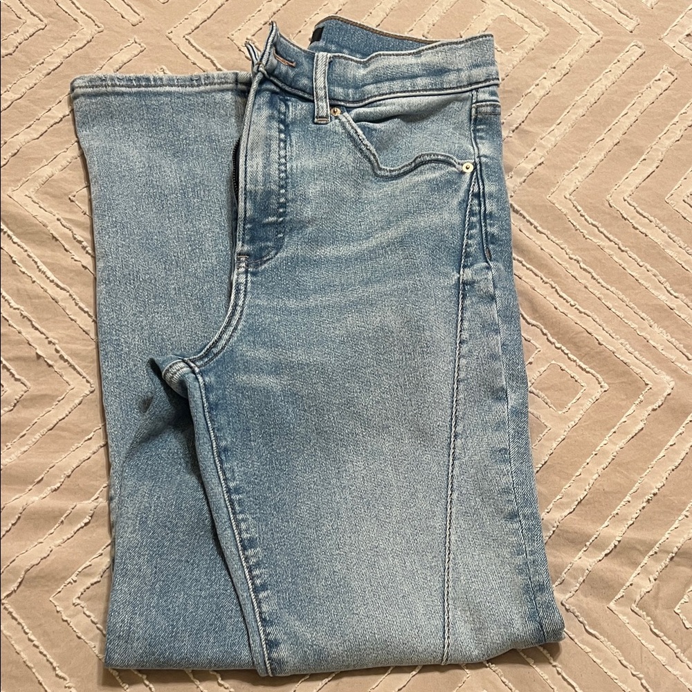 Express Light Wash Straight Leg Jeans